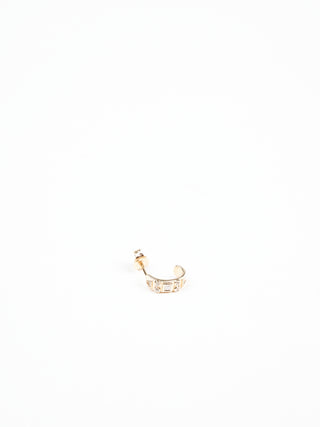 geometric single stud diamond earring