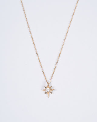 north star sapphire necklace - gold and stone
