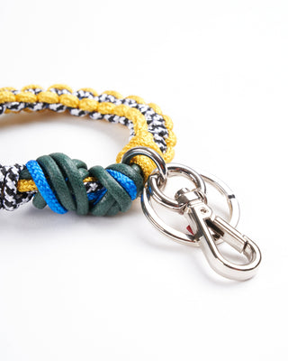 celtic knots key ring - fraser blue & yellow