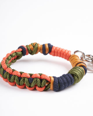 celtic knots key ring - mustard, orange, green & navy