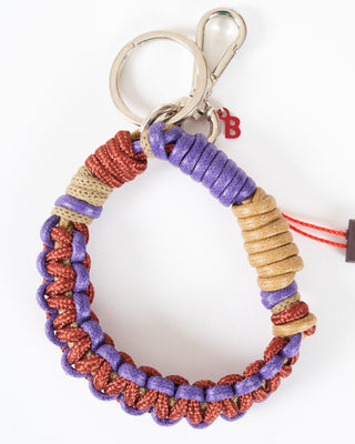 celtic knots key ring - purple & beige