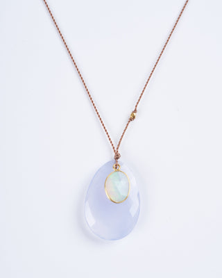 chalcedony and opal necklace