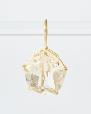 champagne citrine petal earrings
