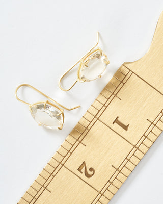 champagne citrine petal earrings