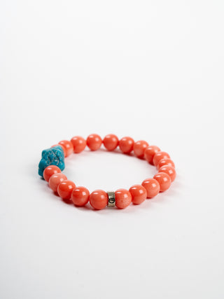 precious stones bracelet - orange and turquoise