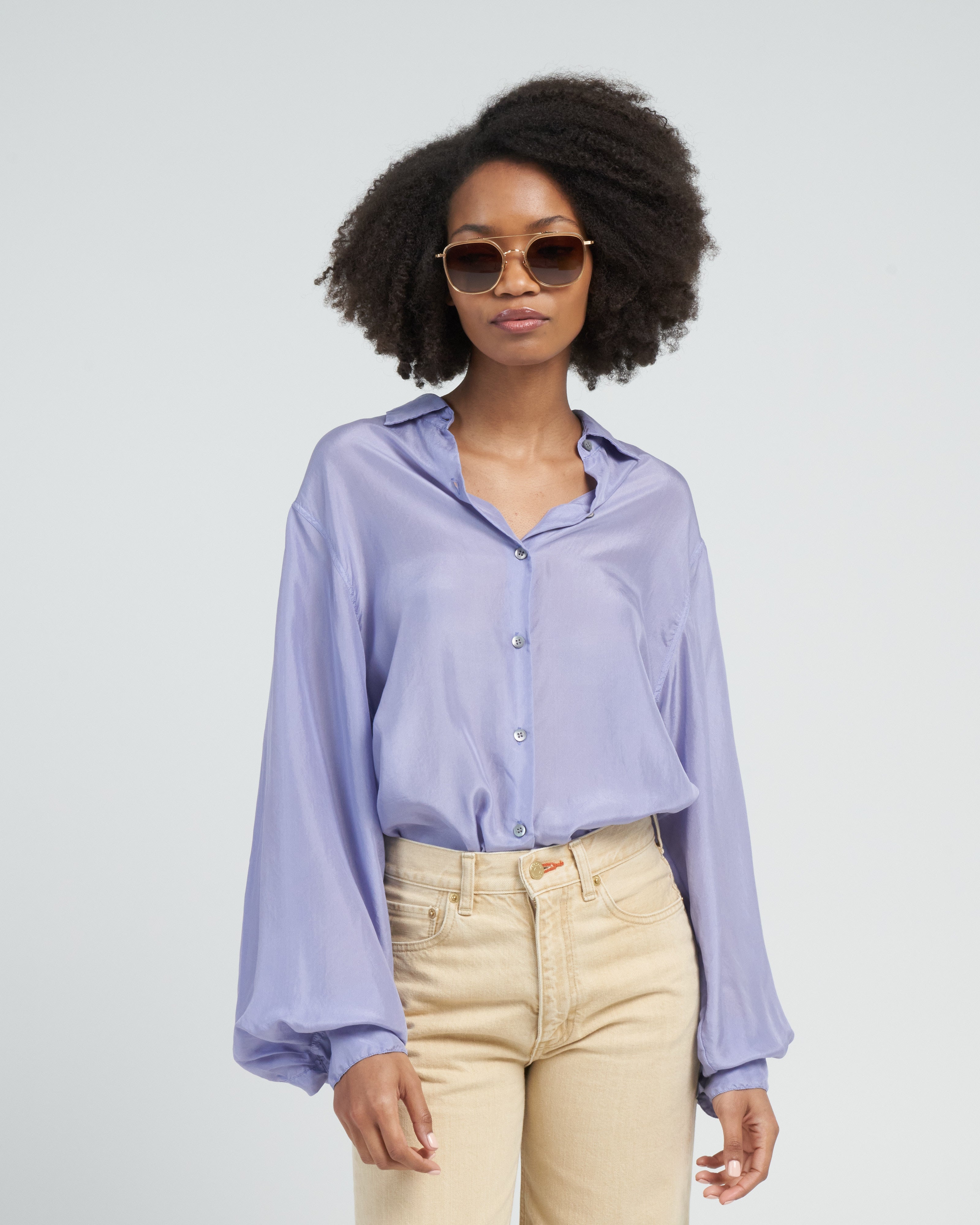 DRIES VAN NOTEN 、バンドカラーシャツ、44サイズ オンライン セールファッション - DRIES VAN NOTEN 、バンドカラー