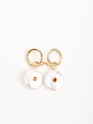 pietra earrings - gold/citrine