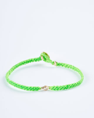 classic diamond bracelet in neon green - gold