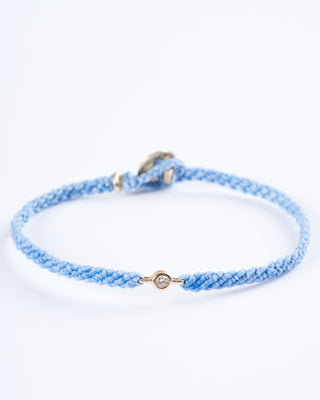 classic diamond bracelet in tropical blue - gold