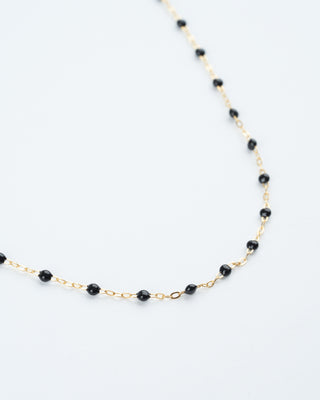 classic gigi yellow gold necklace 19.7" with black - gold