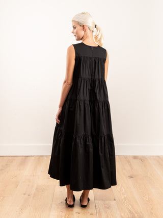 tiered dress - black