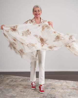 colored blurs linen scarf 70x200 - sughero