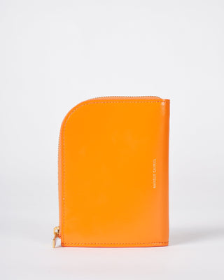 compact zip wallet - tangerine