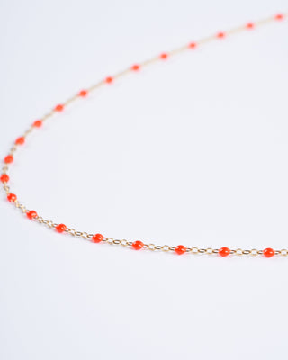 classic gigi yellow gold necklace - coral