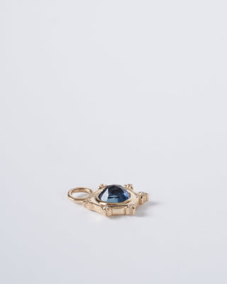 corn flower blue sapphire and diamond earring charm