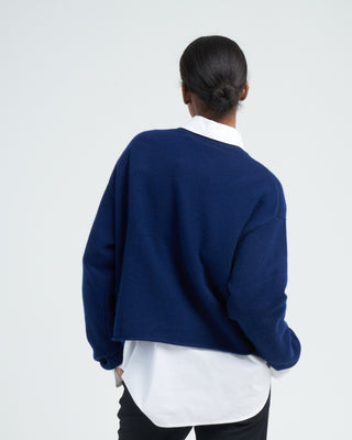 crew neck sweater - deep sea blue