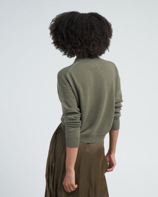 crewneck sweater - moss green