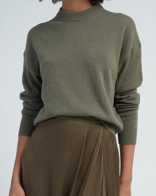crewneck sweater - moss green