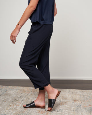 cropped akeo pant silk charmeuse - ink jet