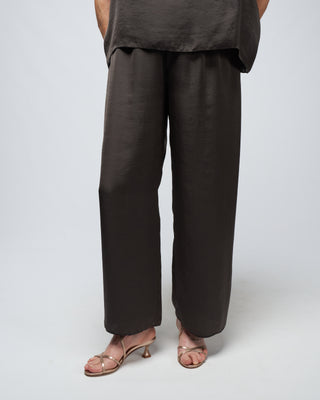 cropped pull on pant - loam