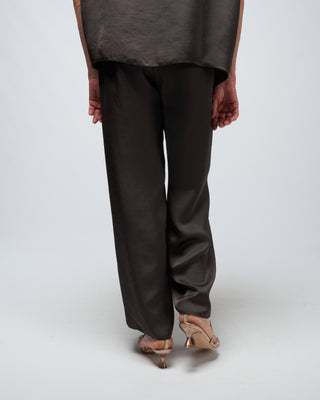 cropped pull on pant - loam