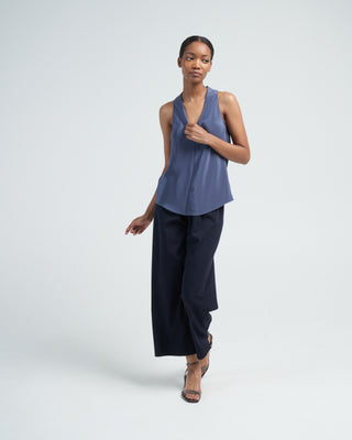 cropped pull on pant - navy