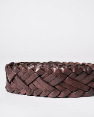 cross 9 polo belt - dark brown leather