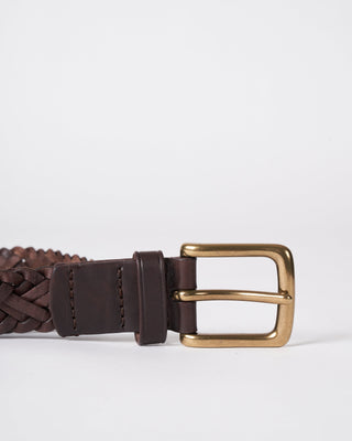 cross 9 polo belt - dark brown leather