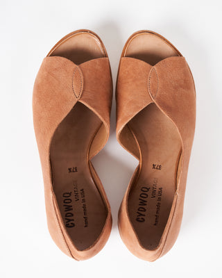 country - open toe shoe with brown sole - brown