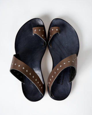 thong sandal - metallic thong/black sole sandal