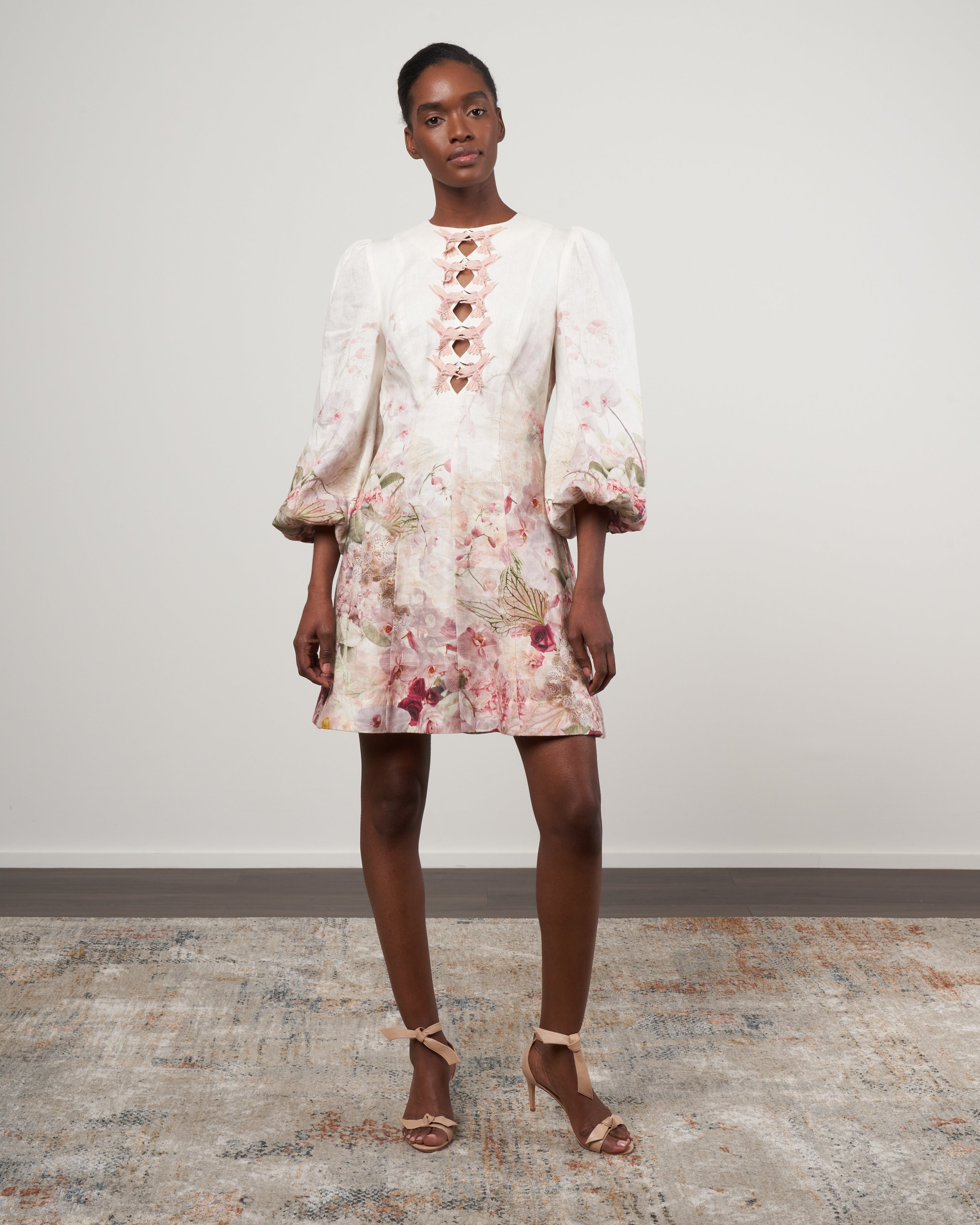 Zimmermann Dancer Hummingbird Mini Dress Alabaster Garden Floral Abgf Zimmermann Dancer Hummingbird Mini Dress Alabaster Garden Floral Abgf