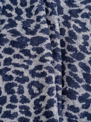 flustra sciarpa - blue leopard