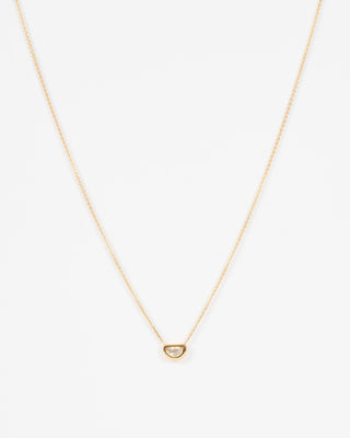 diamond shape necklace - half moon