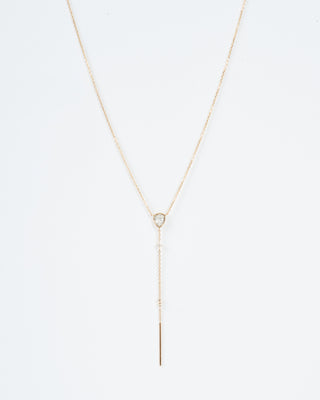 diamond triangle lariat necklace