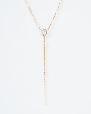 diamond triangle lariat necklace