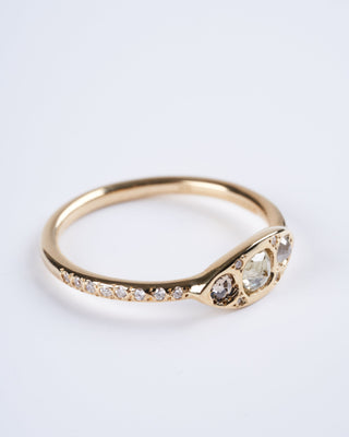 diana ring with diamonds - gold