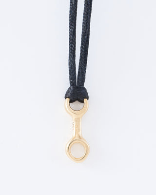 mini double beam link on silky cord necklace