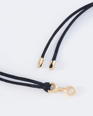 mini double beam link on silky cord necklace