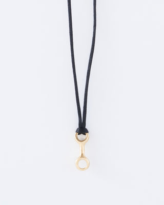 medium double beam link on silky cord necklace