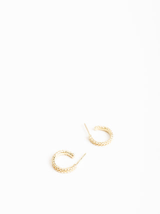 double rope gold hoop earrings