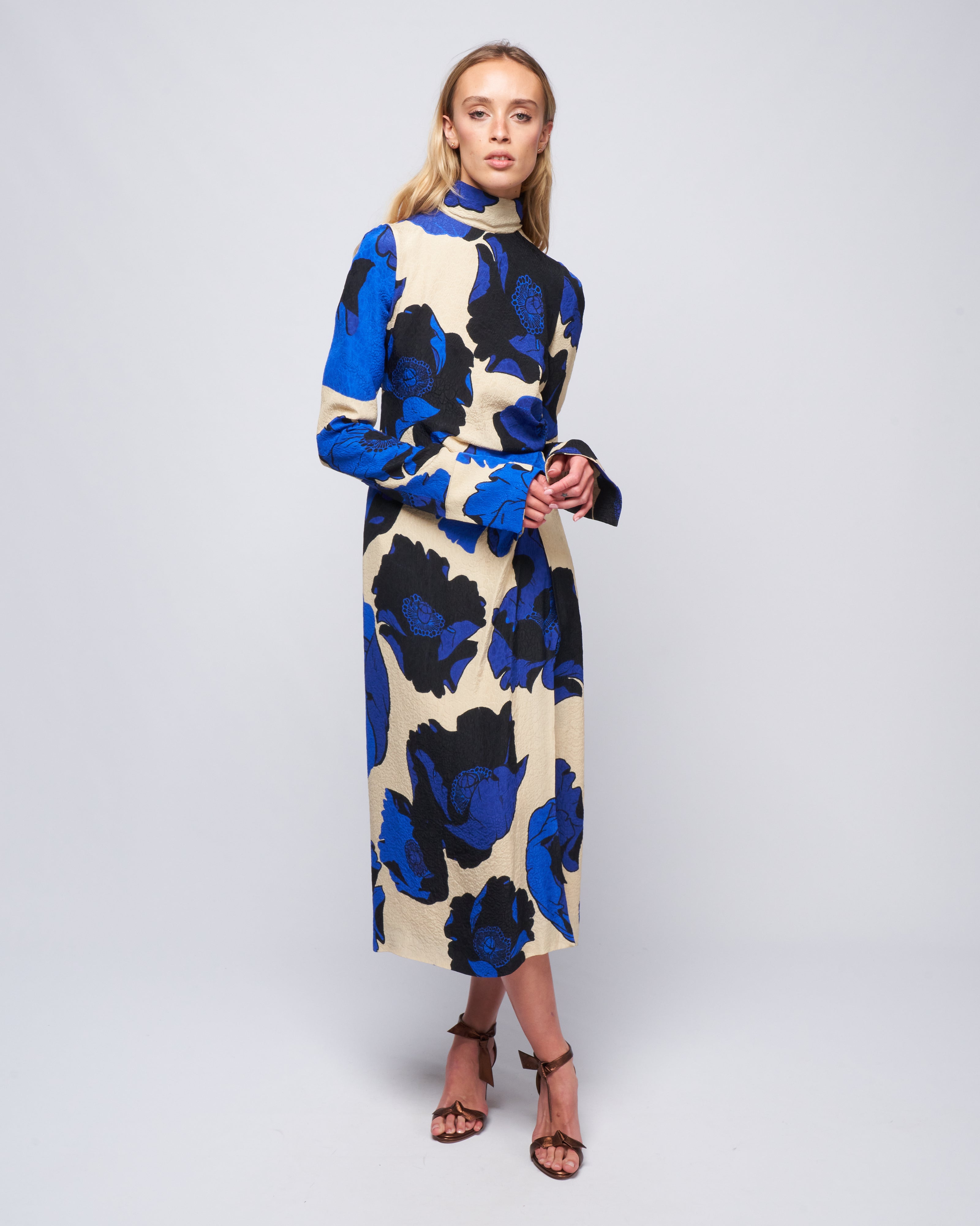 Dries Van Noten Dalba Dress-Blue Blue Dries Van Noten Dalba Dress-Blue Blue