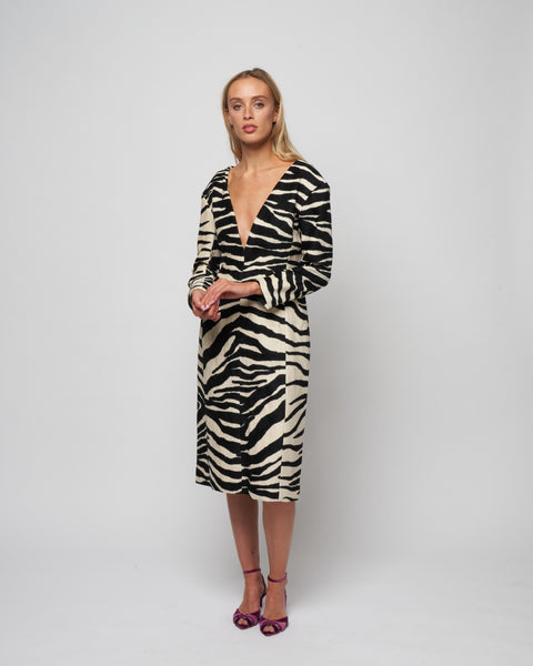 ワンピース Dries van noten dress Dries Van Noten Debis Orchid-Print Crinkle Shift Dress