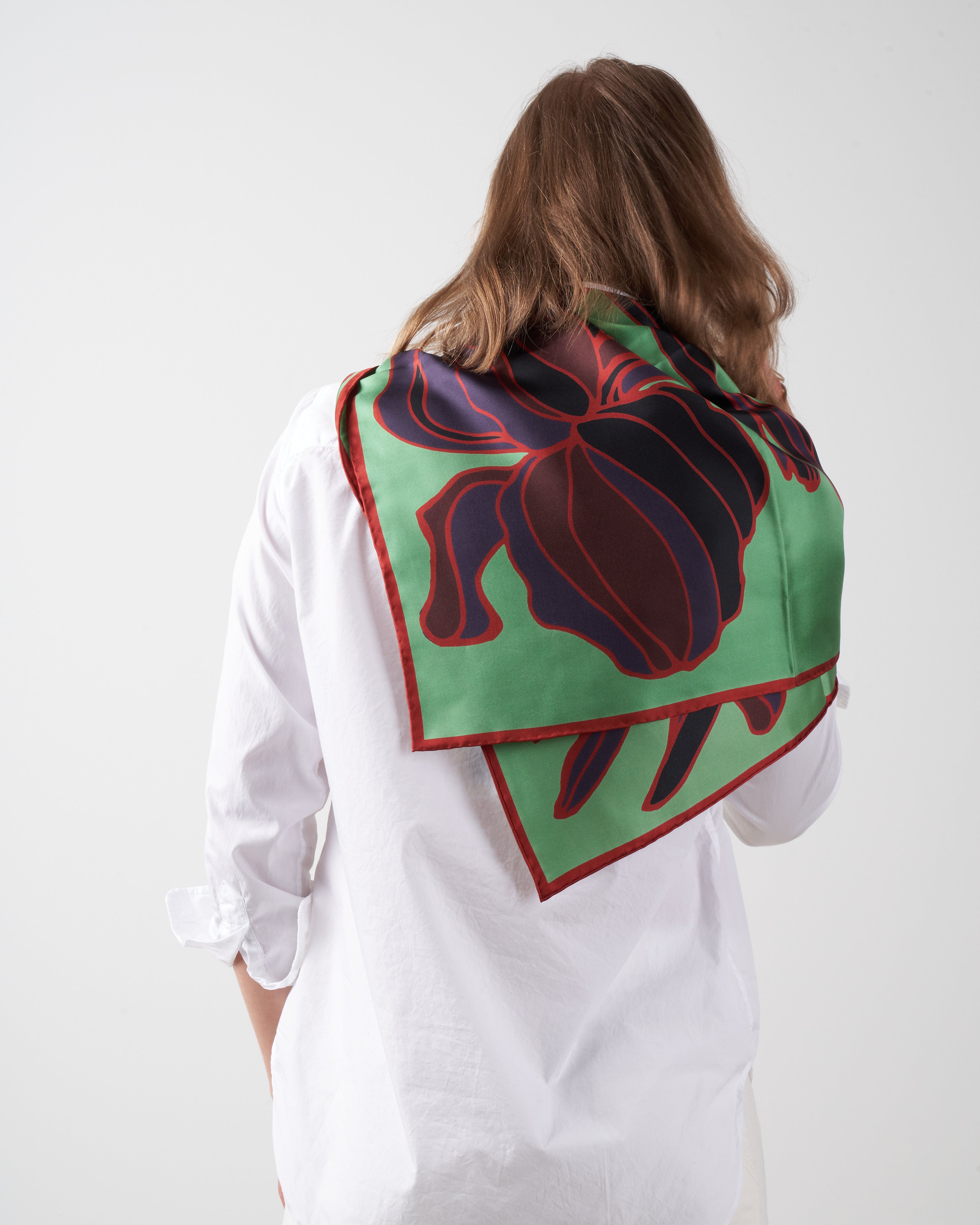 Dries Van Noten Flounce Scarf Green