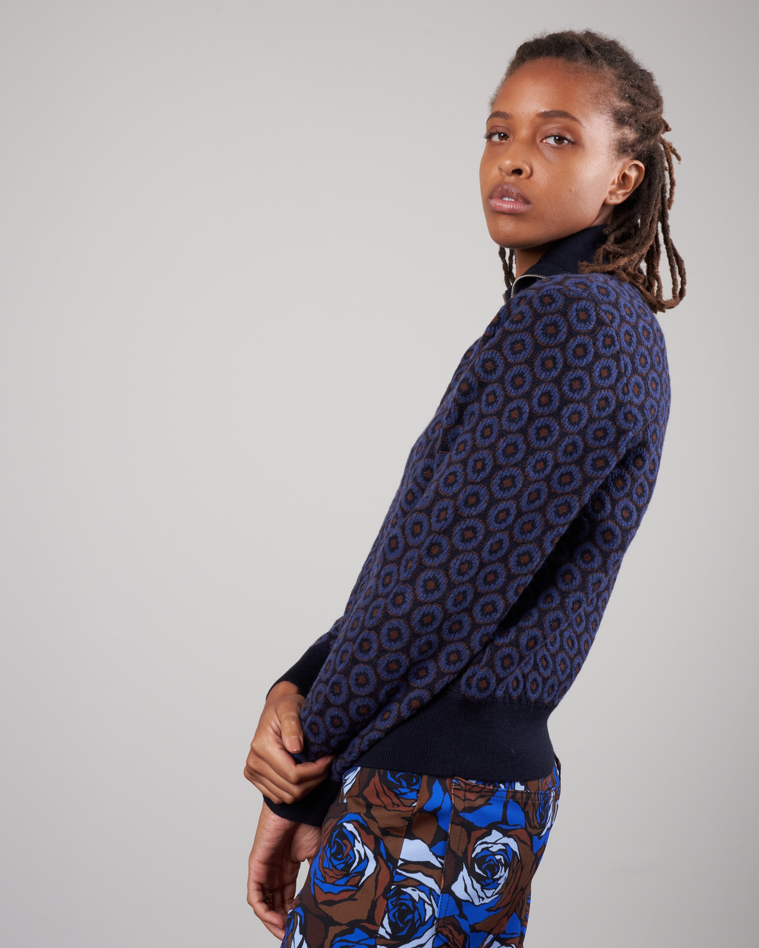 Dries Van Noten Tiffany 3707 W.K.Cardigan Navy 509 Dries Van Noten Tiffany 3707 W.K.Cardigan Navy 509