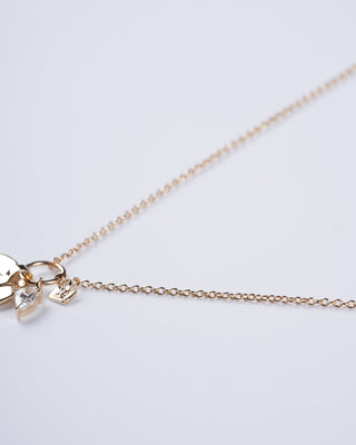 droplet charms necklace - gold