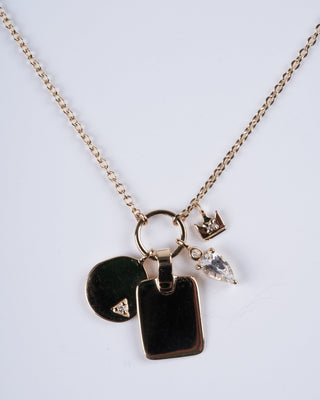 droplet charms necklace - gold