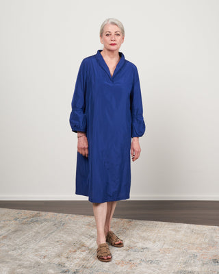 easy dress with sleeve detail - royal blue
