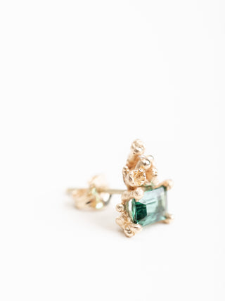 emerald cut tourmaline earrings