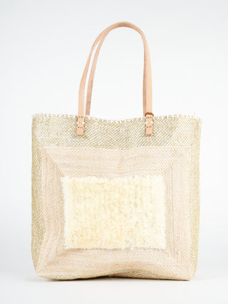 recycled bag - gold/nude
