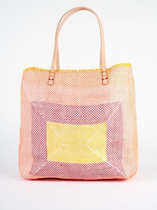 recycled bag - orange/pink